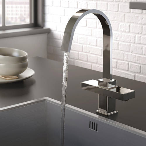 Larger image of Bristan Kitchen Chocolate Easy Fit Mixer Kitchen Tap (Chrome).