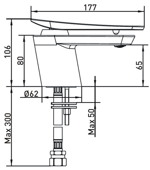 Technical image of Bristan Claret Mono Basin & Bath Filler Taps Pack (Chrome).