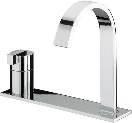 Larger image of Bristan Chill Basin Mixer with Single Lever Control and Mounting Plate.