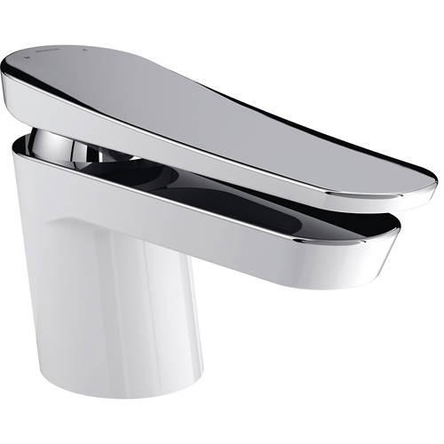 Larger image of Bristan Claret 1 Hole Bath Filler Tap (White & Chrome).