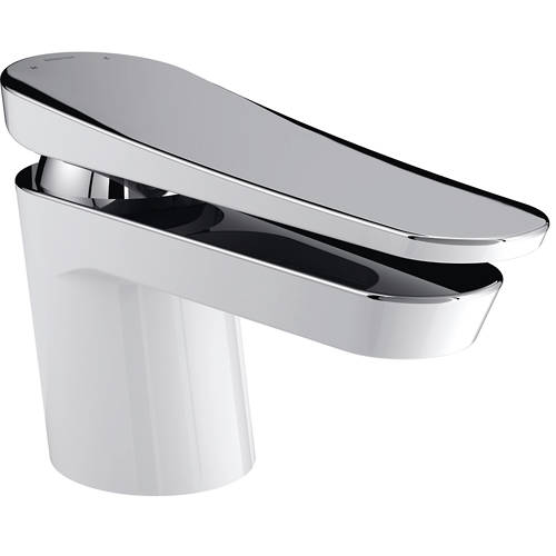 Larger image of Bristan Claret Mono Basin Mixer Tap (White & Chrome).