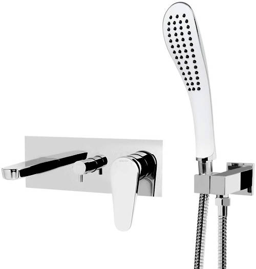 Larger image of Bristan Claret Wall Mounted Bath Shower Mixer Tap (Chrome).