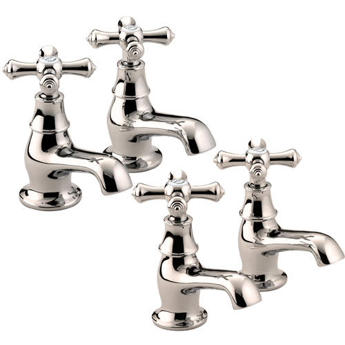 Larger image of Bristan Colonial Basin & Bath Tap Pack (Gold).
