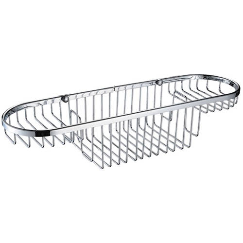 Bristan Accessories Large Wall Fixed Wire Basket (Chrome).