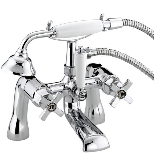 Larger image of Bristan Art Deco Bath Shower Mixer Tap With Ceramic Valves (Chrome).