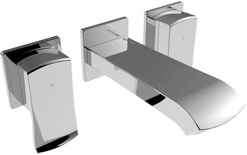 Example image of Bristan Descent Mono Basin & Wall Mounted Bath Filler Tap Pack (Chrome).