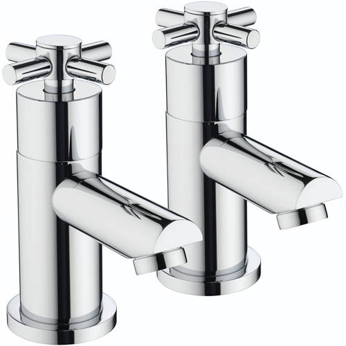 Larger image of Bristan Decade Basin Taps (Pair, Chrome).