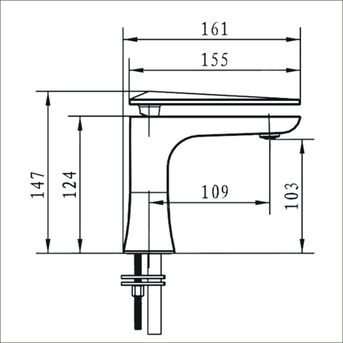 Technical image of Bristan Ebony Mono Basin & 5 Hole Bath Shower Mixer Tap Pack (Chrome).