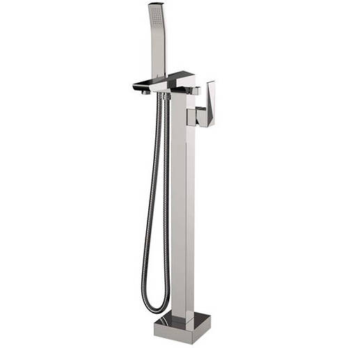 Larger image of Bristan Ebony Floor Standing Bath Shower Mixer Tap (Chrome).