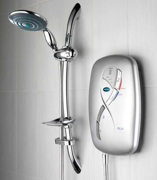 Larger image of Bristan Electric Showers 9.5Kw Thermostatic Electric Shower In Matt Chrome.