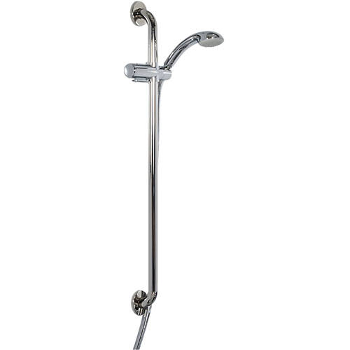 Bristan Commercial Grab Rail / Slide Rail Shower Kit (Stainless Steel).