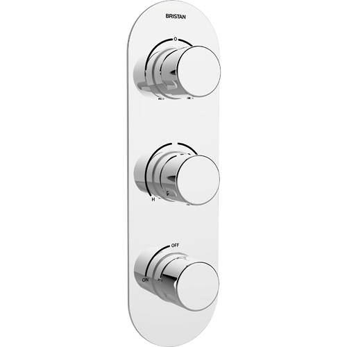 Larger image of Bristan Exodus Concealed Shower Valve (3 Outlets, Chrome).