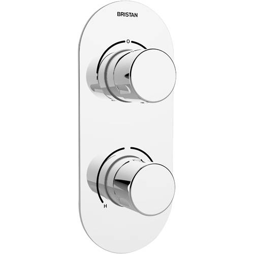 Larger image of Bristan Exodus Concealed Shower Valve (2 Outlets, Chrome).