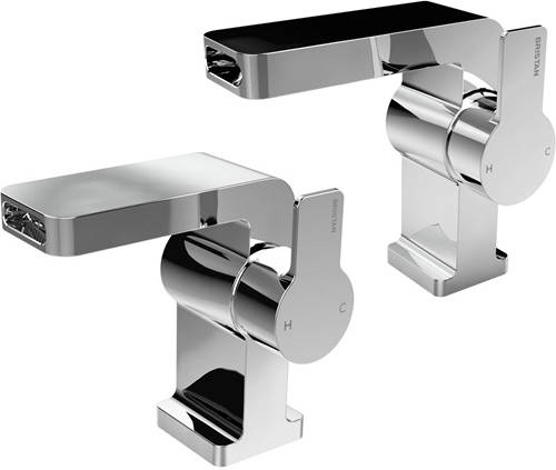 Larger image of Bristan Exodus Waterfall Basin & 1 Hole Bath Filler Tap Pack (Chrome).