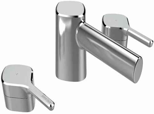 Larger image of Bristan Flute 3 Hole Basin Mixer Tap With Clicker Waste (Chrome).
