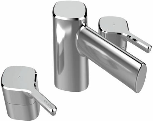 Larger image of Bristan Flute 3 Hole Bath Filler Tap (Chrome).