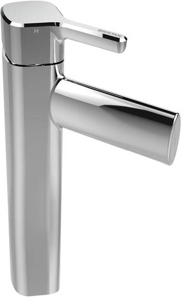 Larger image of Bristan Flute Tall Basin Mixer Tap With Clicker Waste (Chrome).