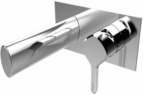 Larger image of Bristan Flute Wall Mounted Bath Filler Tap (Chrome).