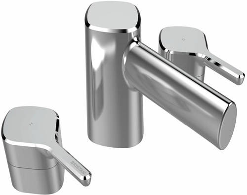 Example image of Bristan Flute 3 Hole Basin & Bath Filler Tap Pack (Chrome).