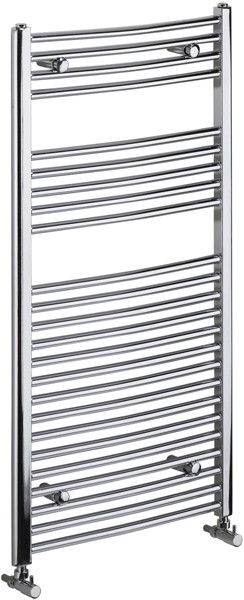 Larger image of Bristan Heating Gina Curved Bathroom Radiator (Chrome). 600x1000mm.