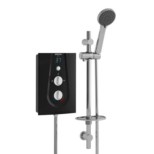 Larger image of Bristan Glee Electric Shower With Digital Display 8.5kW (Black).