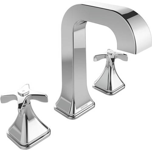 Example image of Bristan Glorious 3 Hole Basin & Bath Filler Tap Pack (Chrome).