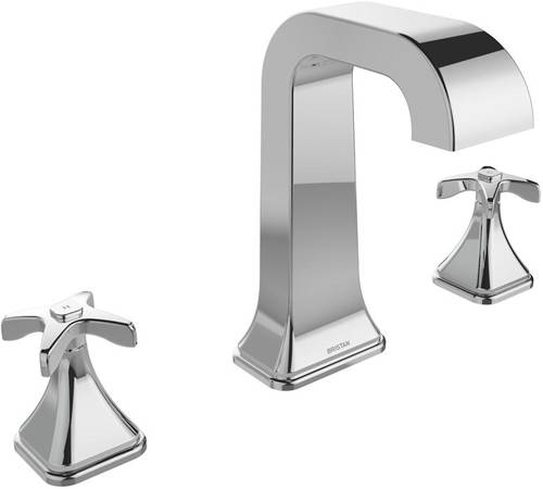 Example image of Bristan Glorious 3 Hole Basin & Bath Filler Tap Pack (Chrome).