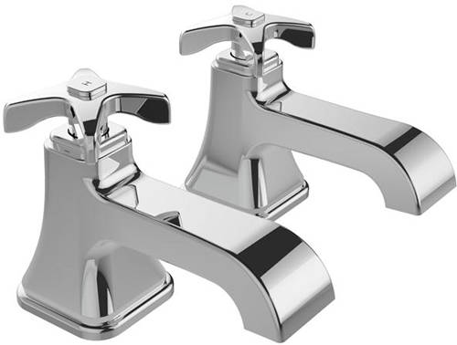 Example image of Bristan Glorious Basin & 3 Hole Bath Filler Taps Pack (Chrome).