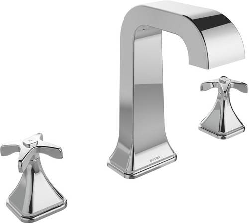 Example image of Bristan Glorious Basin & 3 Hole Bath Filler Taps Pack (Chrome).