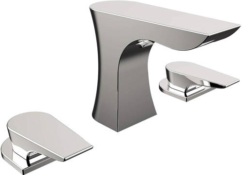 Larger image of Bristan Hourglass 3 Hole Basin Mixer Tap (Chrome).