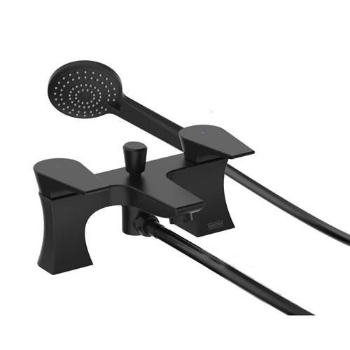 Bristan Black Hourglass Bath Shower Mixer Tap (Black).