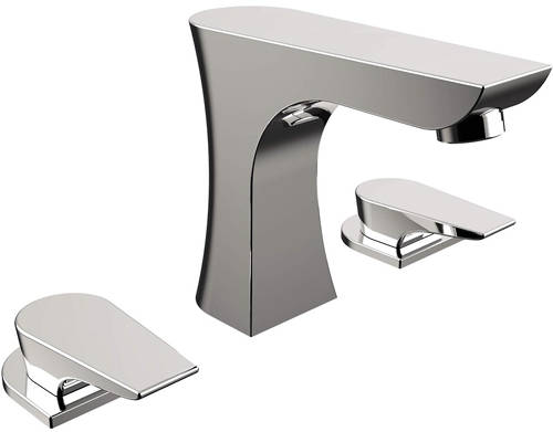Example image of Bristan Hourglass 3 Hole Basin & Bath Filler Taps Pack (Chrome).