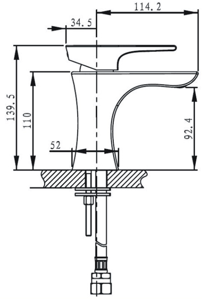 Technical image of Bristan Hourglass Mono Basin & 3 Hole Bath Filler Taps Pack (Chrome).