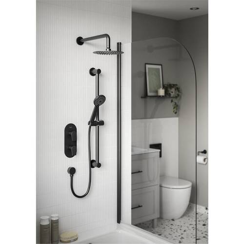 Example image of Bristan Hourglass Thermostatic Shower Package (Black).