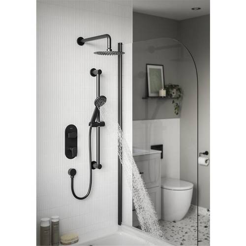 Example image of Bristan Hourglass Thermostatic Shower Package (Black).