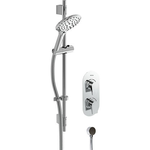 Bristan Silver Hourglass Concealed Shower Valve & Slide Rail Kit (Chrome).