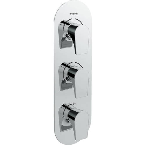 Larger image of Bristan Hourglass Concealed Shower Valve (3 Outlets, Chrome).
