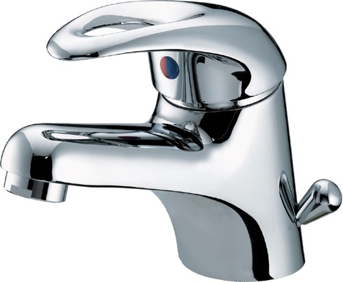 Larger image of Bristan Java Mono Basin Mixer Tap With Side Action Pop Up Waste (Chrome).