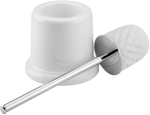 Larger image of Bristan Java Toilet Brush And Holder (Chrome & White).