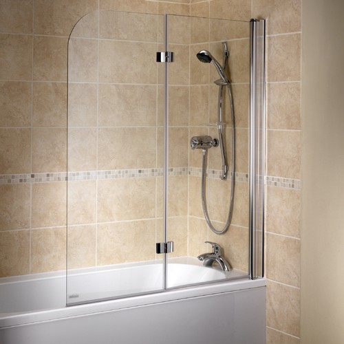 Larger image of Bristan Java 2 Panel Bathscreen (Right Handed, Silver).