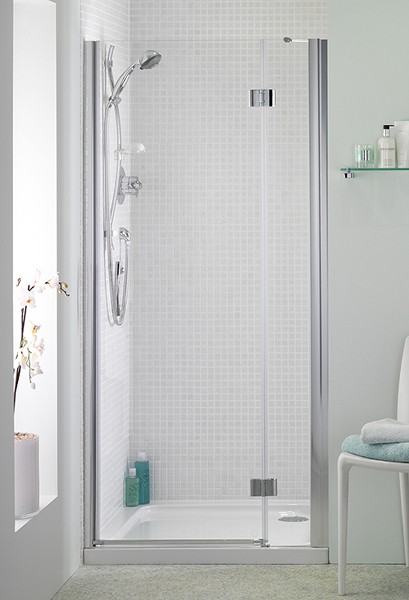 Larger image of Bristan Java 1200mm Hinged Shower Door (Silver).