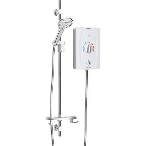 Larger image of Bristan Joy Thermostatic BEAB Electric Shower With Long Kit 8.5kW (White).