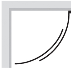 Technical image of Bristan Java 950mm Quadrant Shower Enclosure & Tray (Sliding Door, Silver).