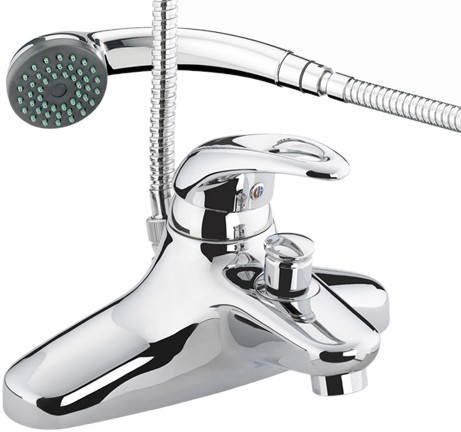 Larger image of Bristan Java Single Lever Bath Shower Mixer Tap With Shower Kit (Chrome).