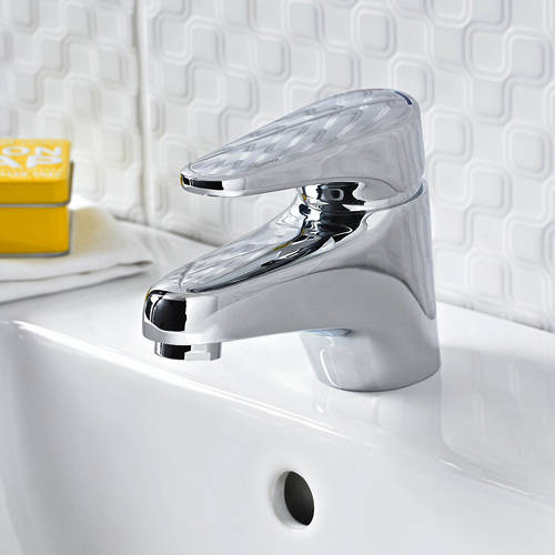Example image of Bristan Jute Eco Basin Mixer Tap With Pop Up Waste (Chrome).