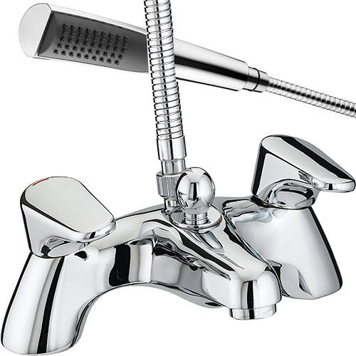 Larger image of Bristan Jute Pillar Bath Shower Mixer Tap (Chrome).