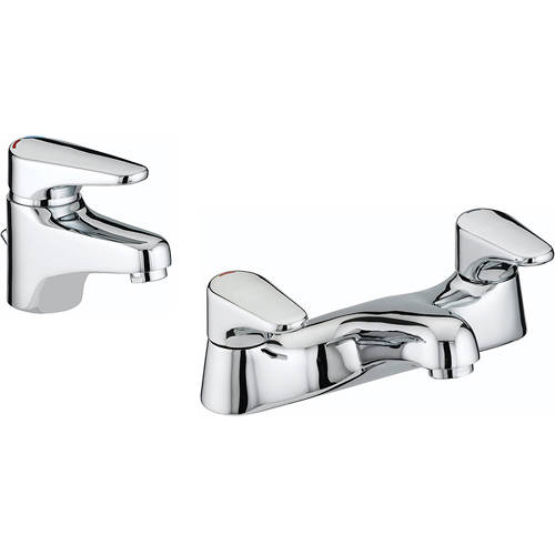 Larger image of Bristan Jute Basin & Bath Filler Tap Pack (Chrome).