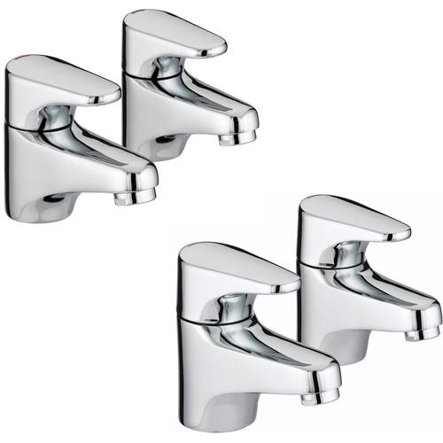 Larger image of Bristan Jute Basin & Bath Tap Pack (Pairs, Chrome).