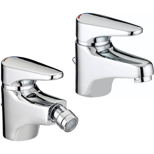 Larger image of Bristan Jute Basin & Bidet Tap Pack (Chrome).