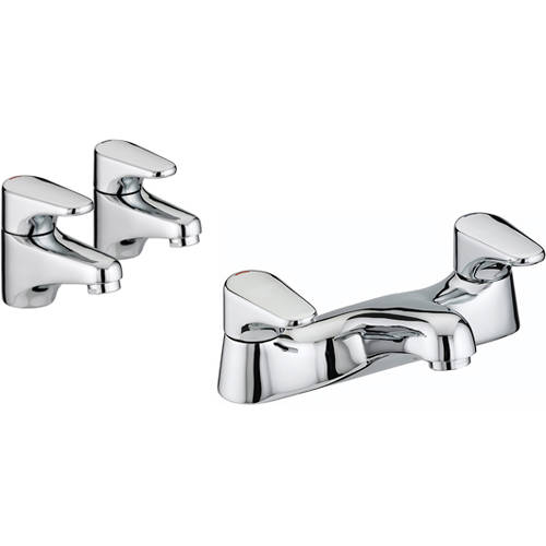 Larger image of Bristan Jute Basin & Bath Filler Tap Pack (Chrome).